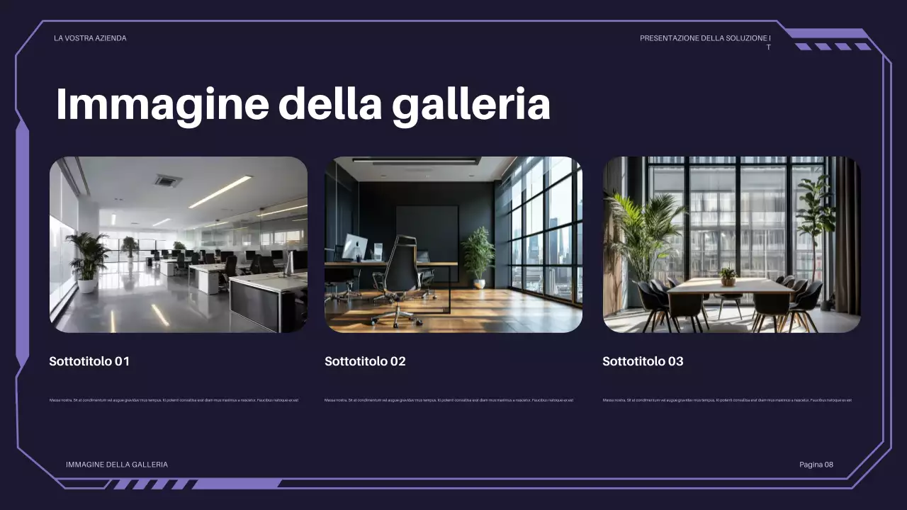 presentazione IT futuristica viola