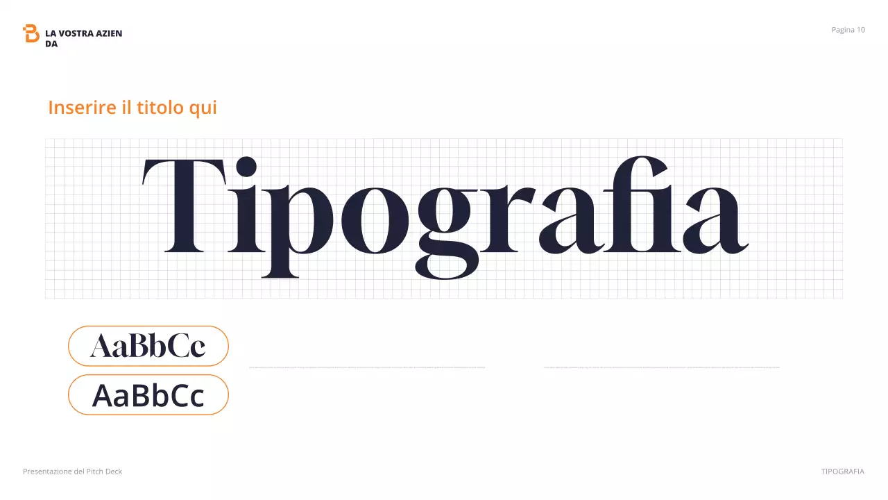 presentazione agenzia moderna arancione