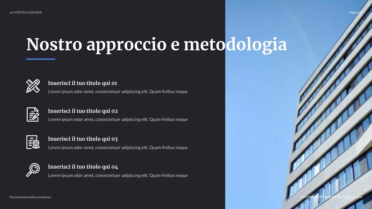 presentazione aziendale moderna blu