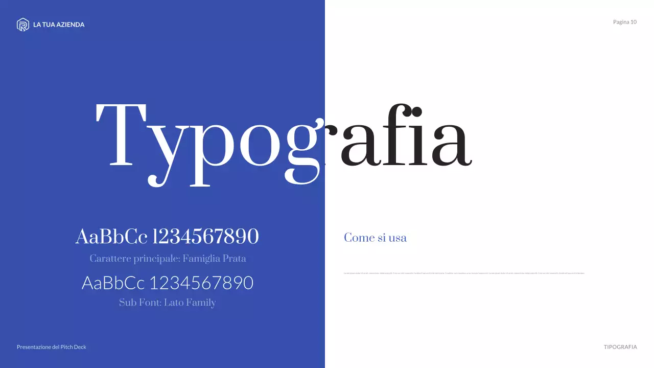 presentazione agenzia moderna blu