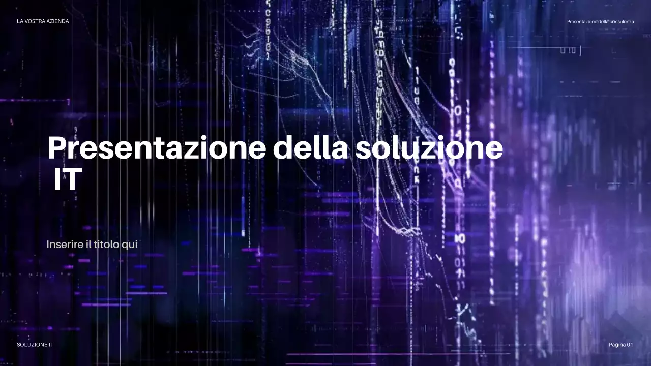 presentazione IT futuristica viola