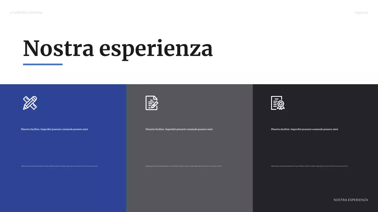 presentazione aziendale moderna blu