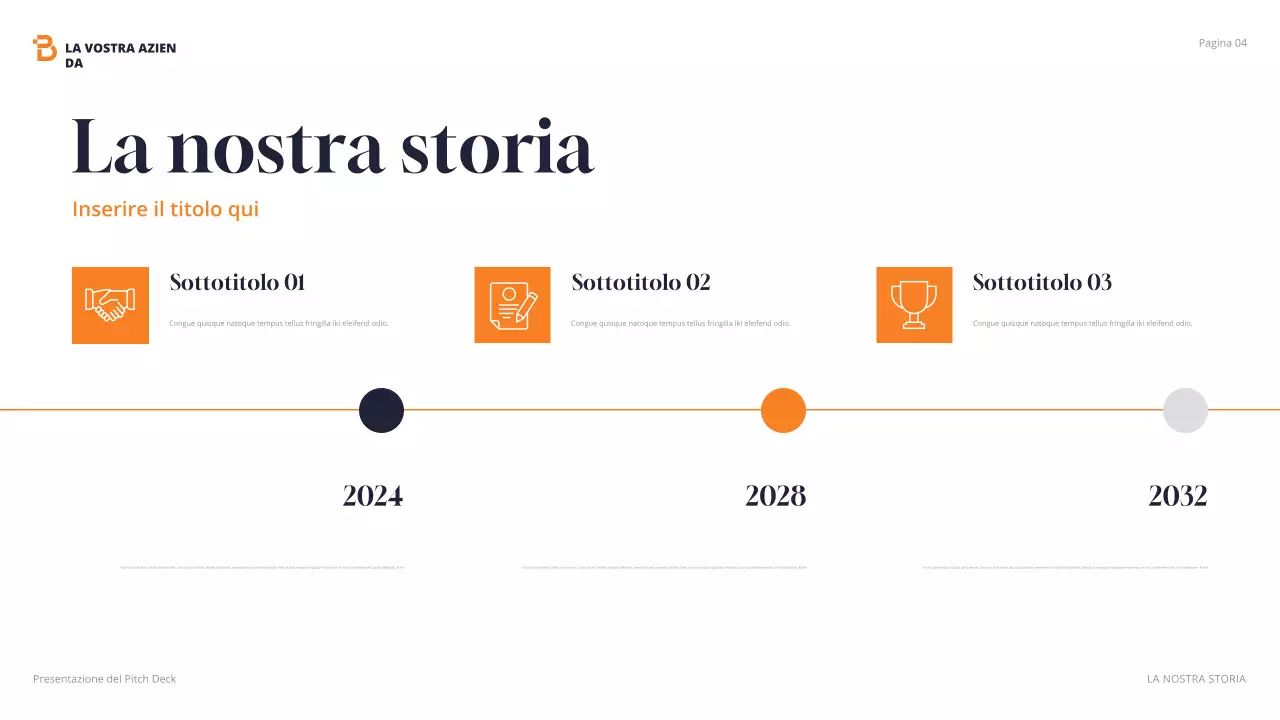 presentazione agenzia moderna arancione