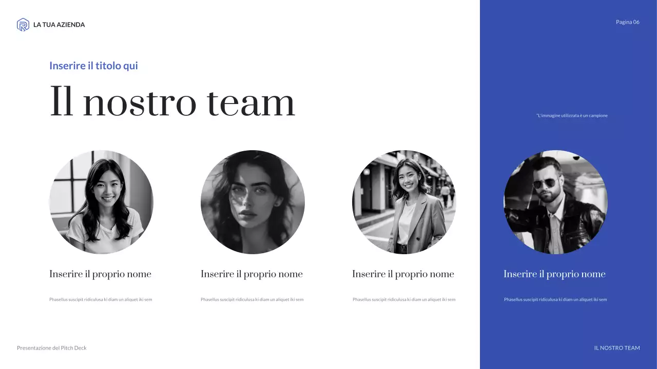 presentazione agenzia moderna blu