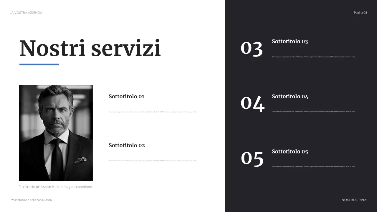 presentazione aziendale moderna blu