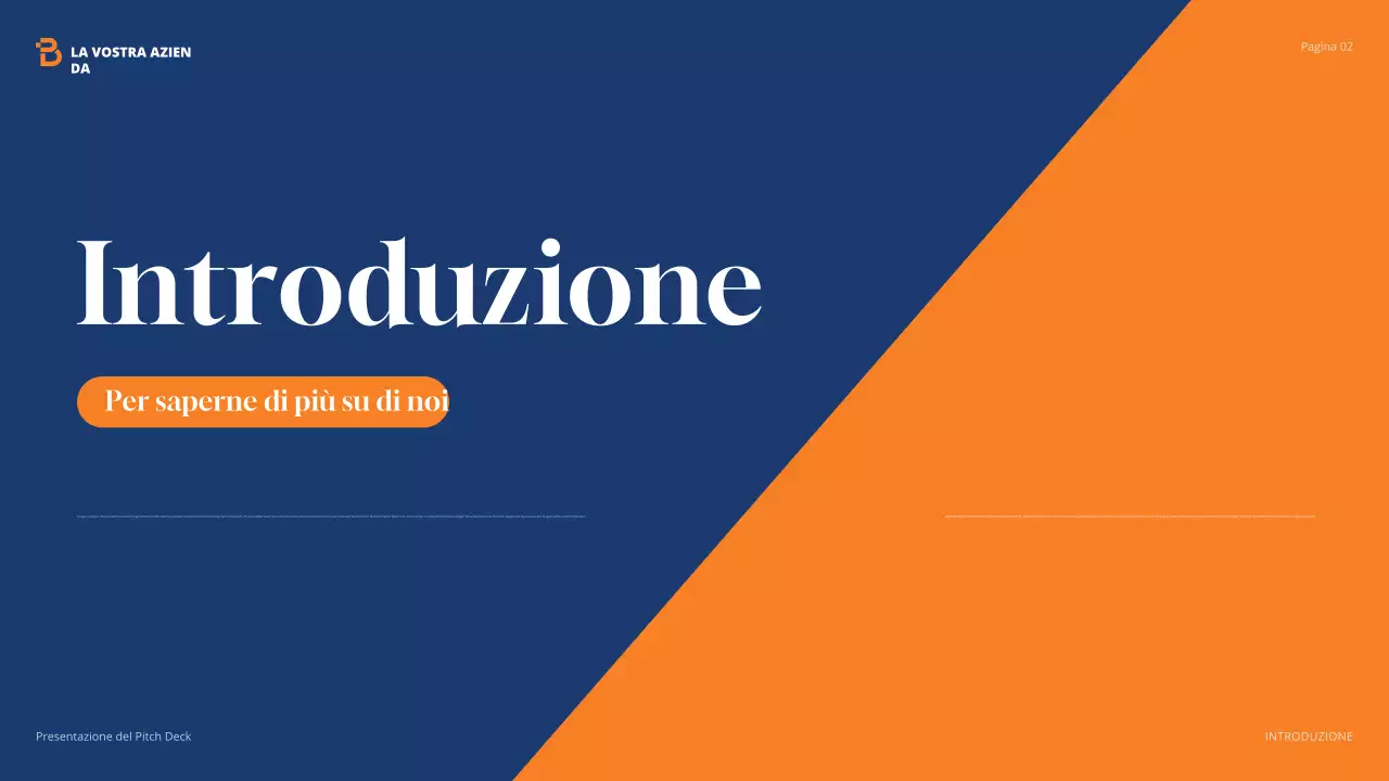 presentazione agenzia moderna arancione