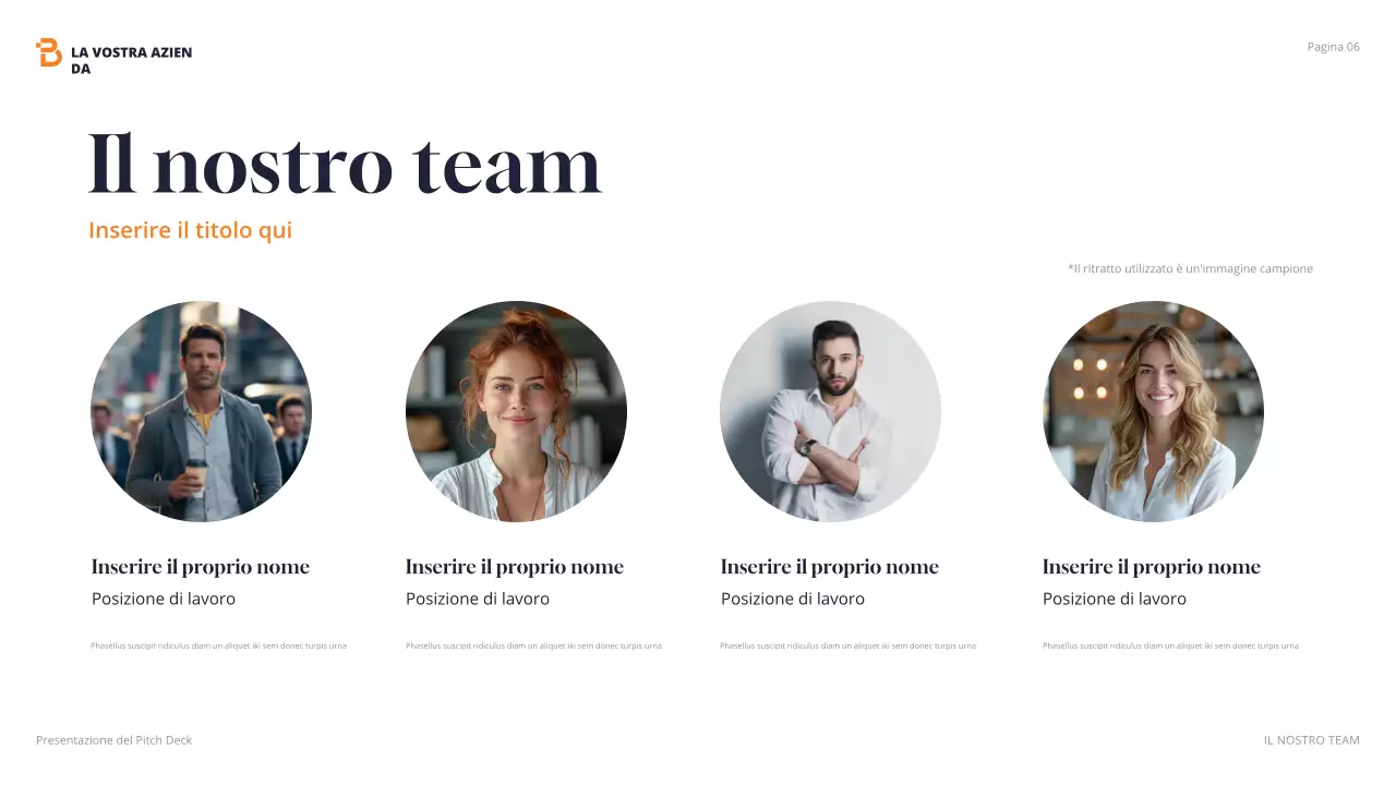 presentazione agenzia moderna arancione