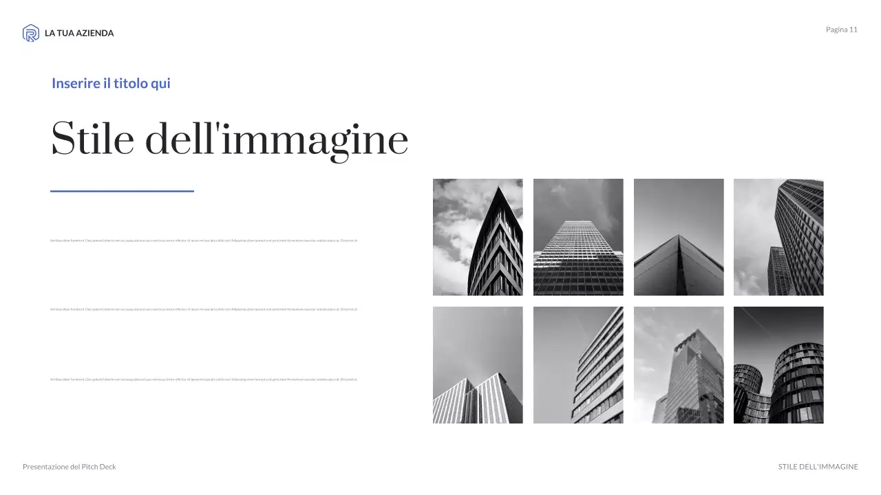 presentazione agenzia moderna blu