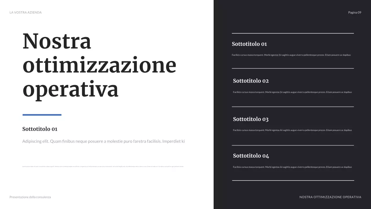 presentazione aziendale moderna blu