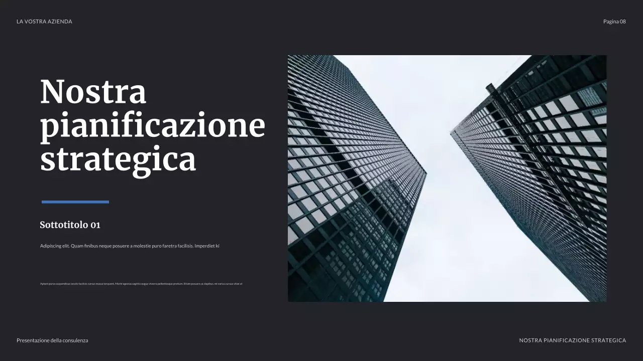 presentazione aziendale moderna blu