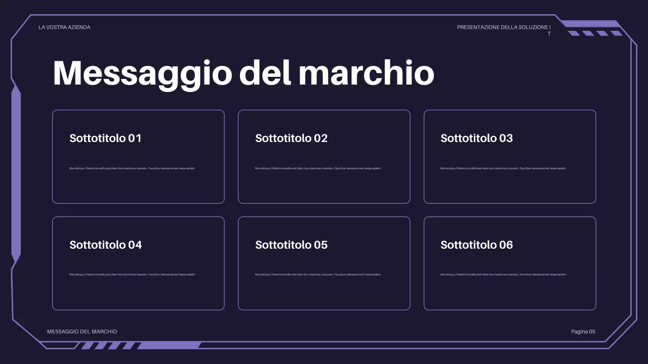 presentazione IT futuristica viola