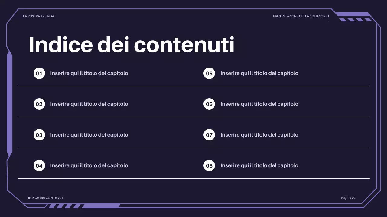presentazione IT futuristica viola
