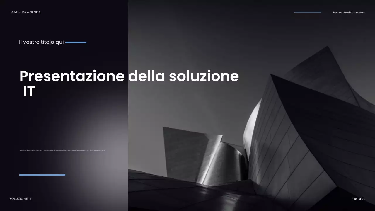 presentazione IT moderna nera