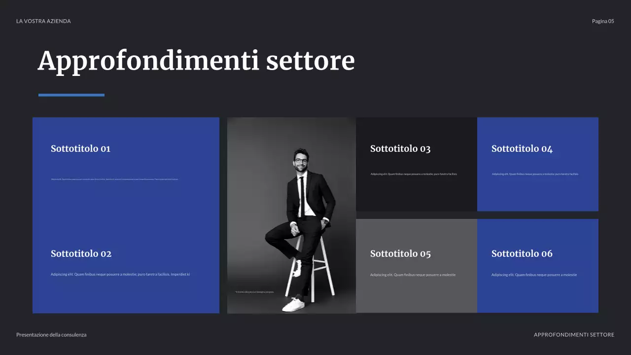 presentazione aziendale moderna blu