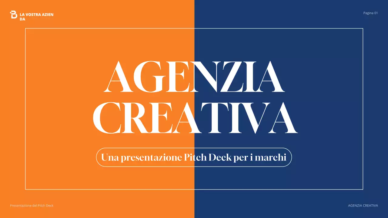 presentazione agenzia moderna arancione