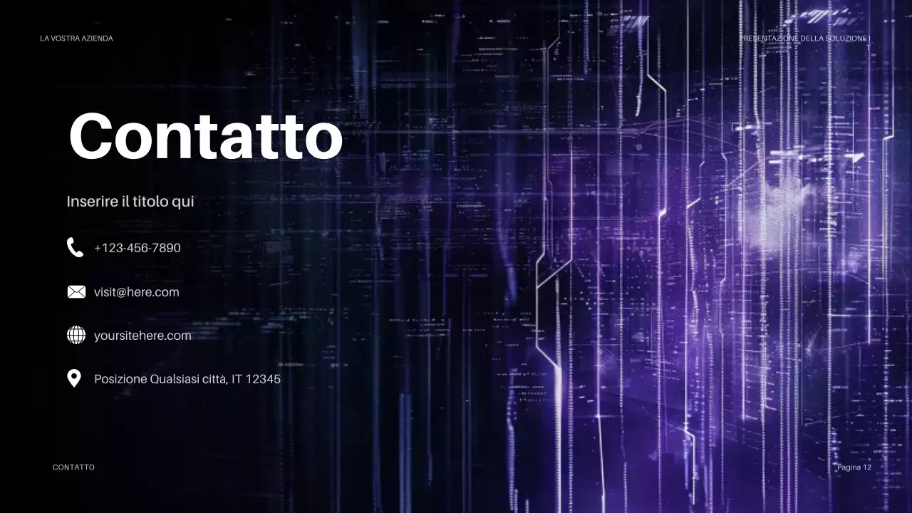 presentazione IT futuristica viola