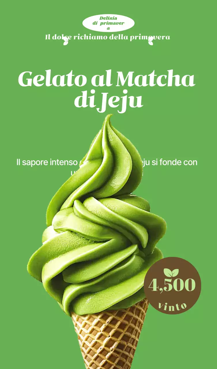 Pubblicità di dessert pulito e verde