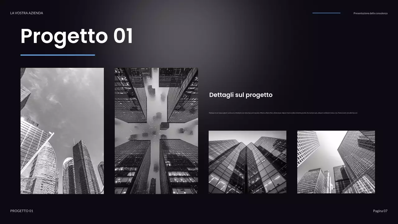 presentazione IT moderna nera