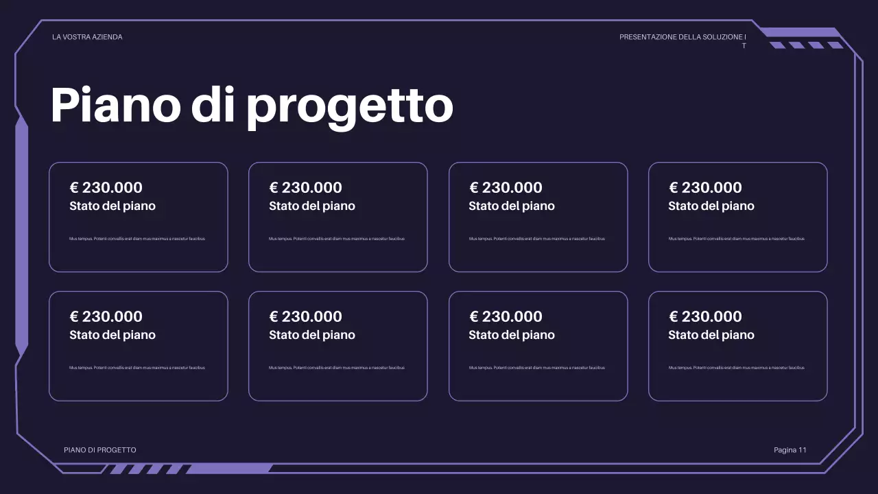 presentazione IT futuristica viola
