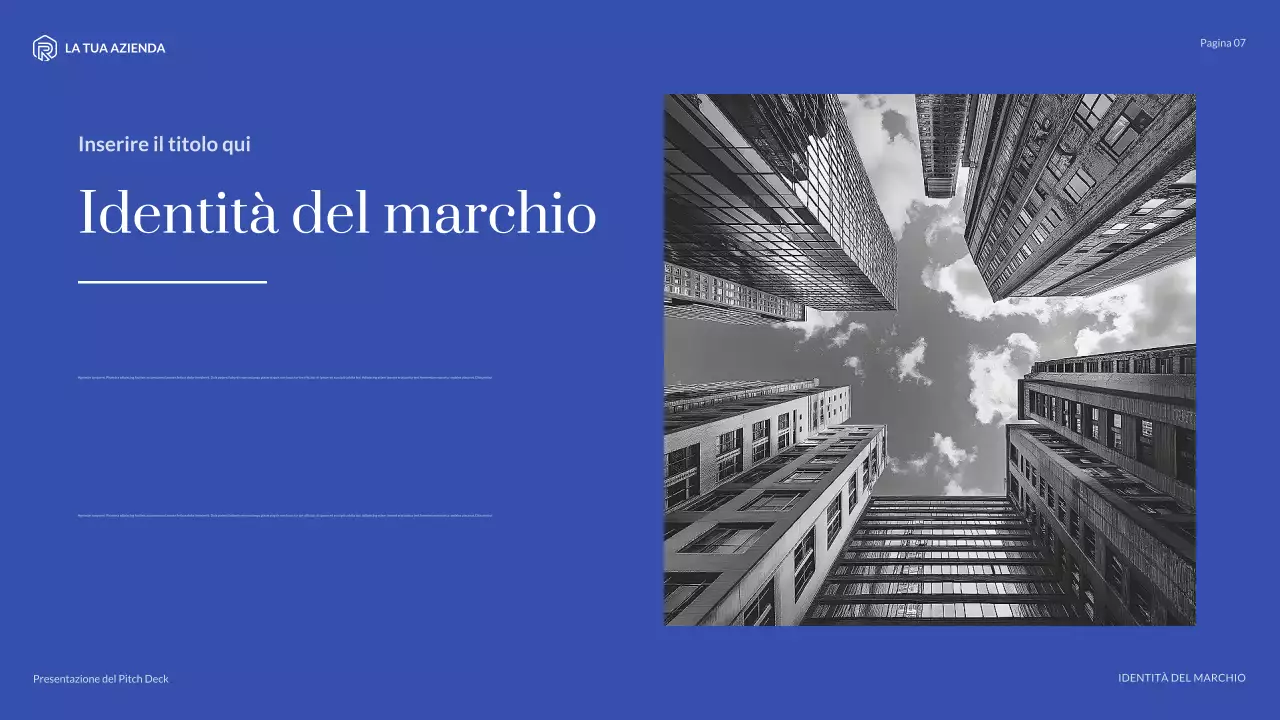 presentazione agenzia moderna blu