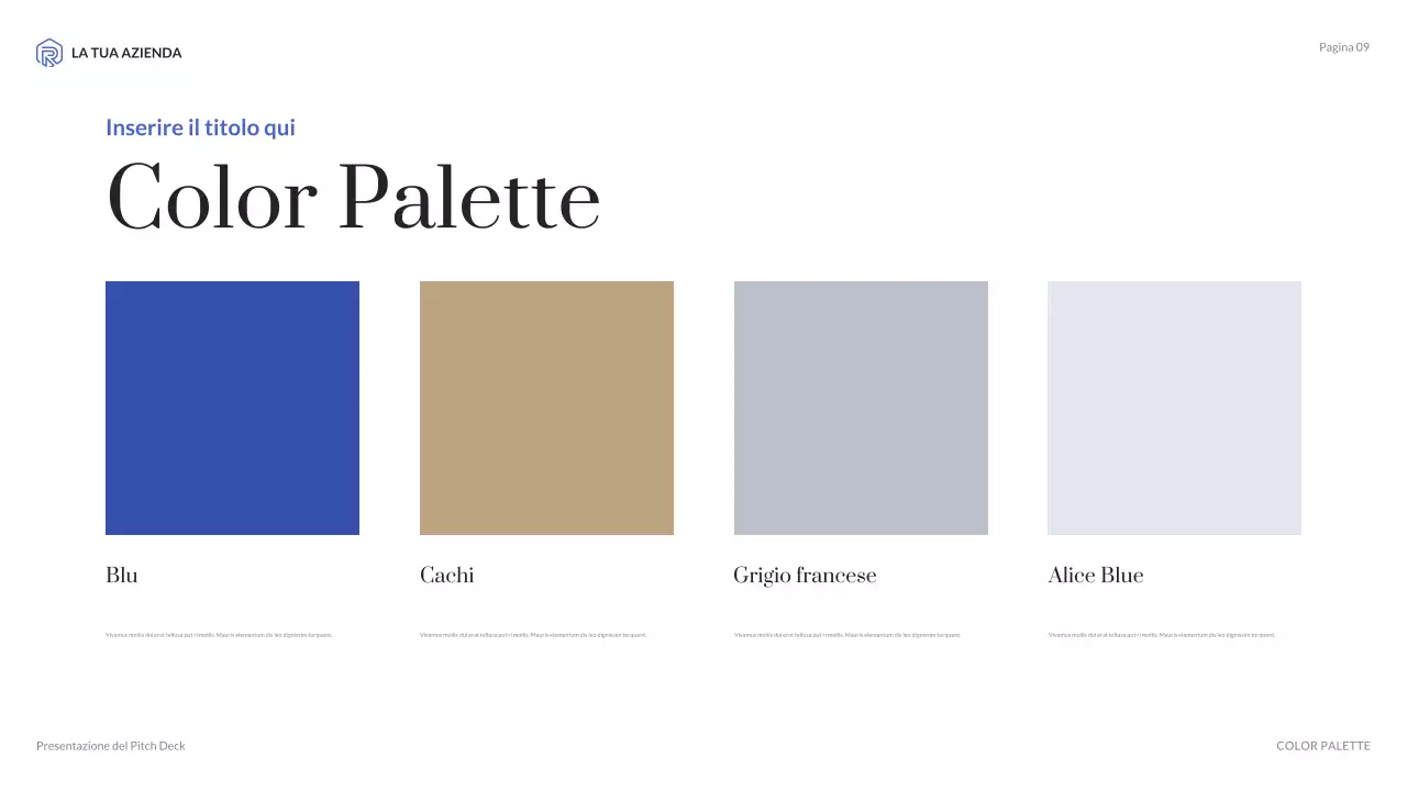 presentazione agenzia moderna blu