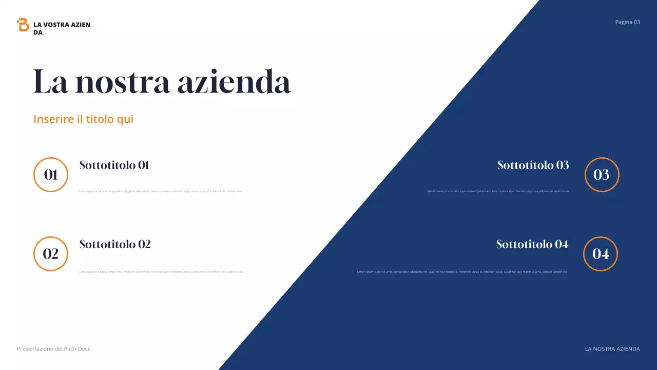 presentazione agenzia moderna arancione