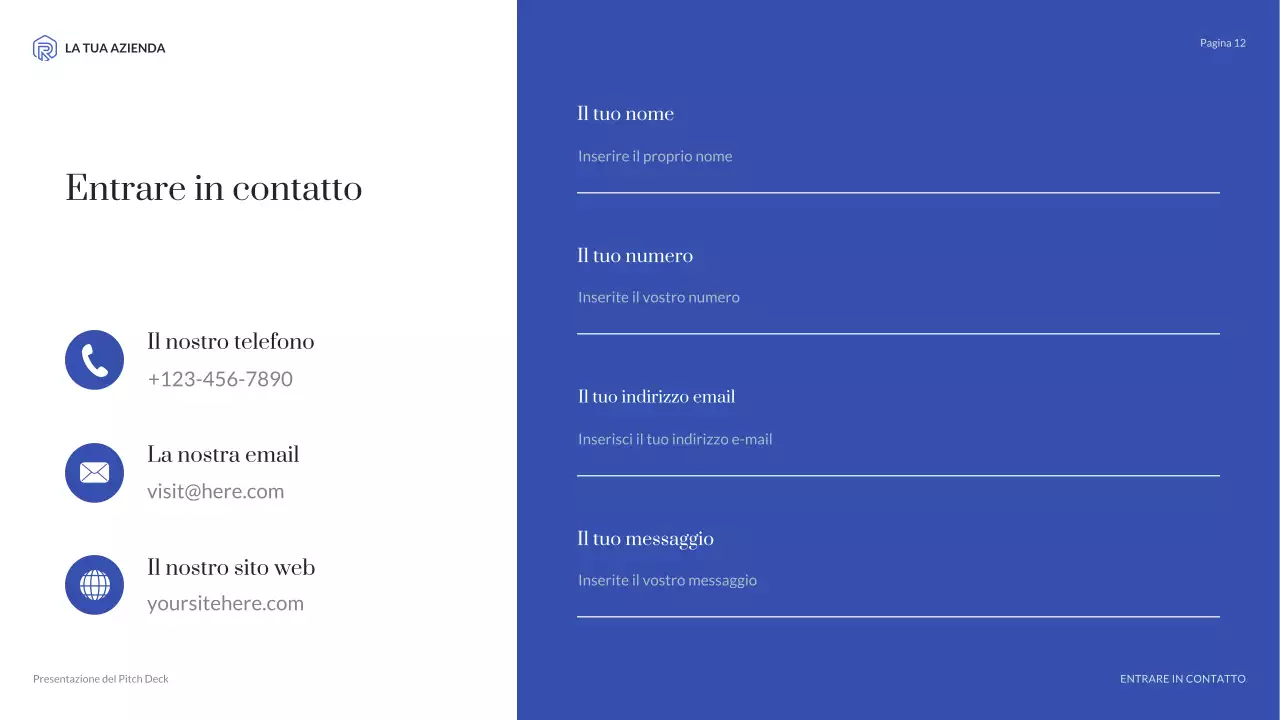 presentazione agenzia moderna blu