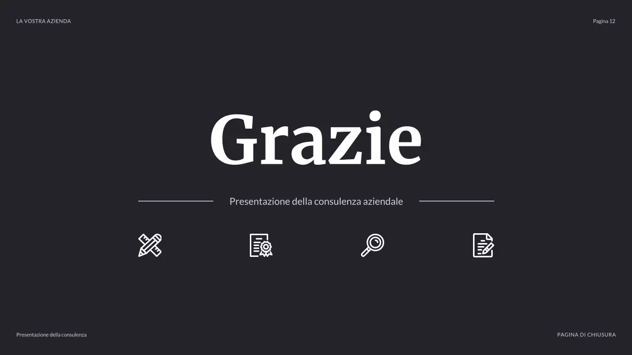 presentazione aziendale moderna blu