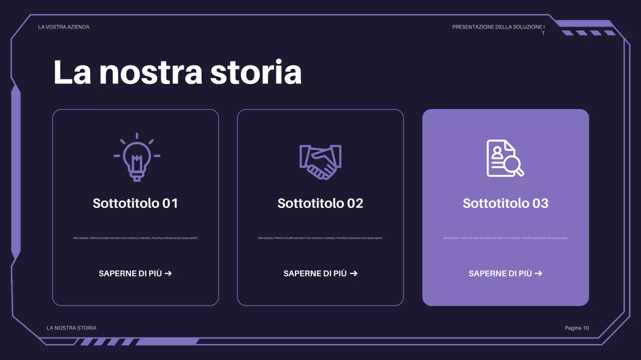 presentazione IT futuristica viola