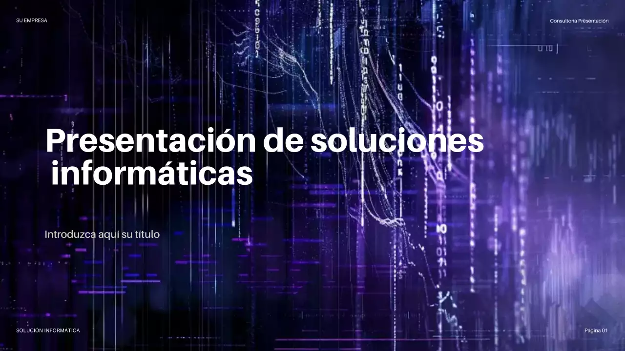 Presentación de TI futurista de color púrpura