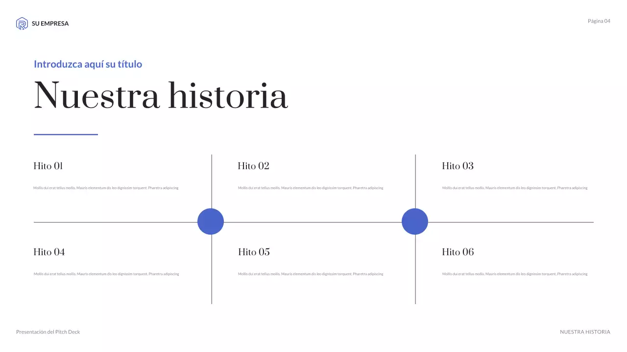 Presentación de agencia moderna azul