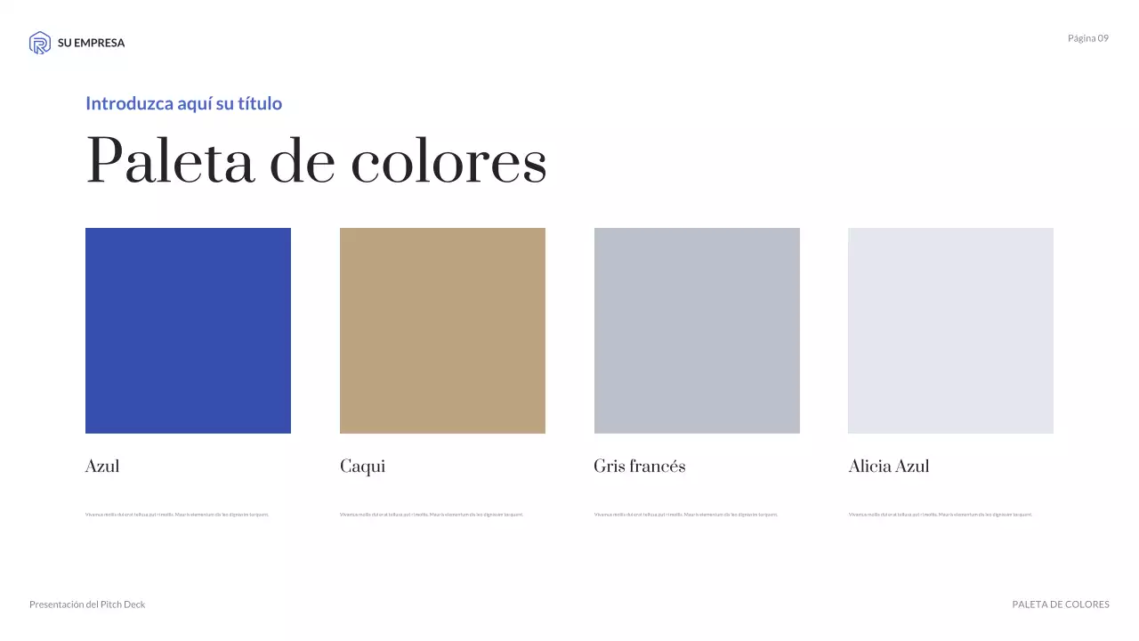 Presentación de agencia moderna azul