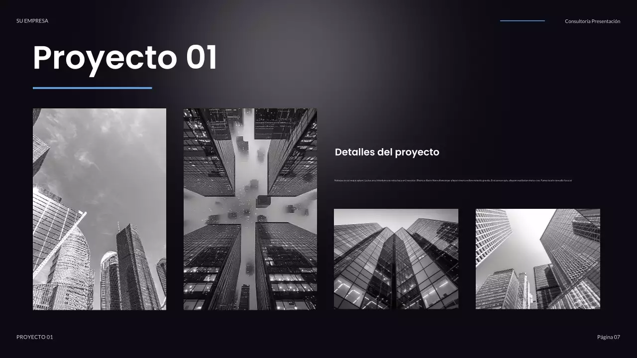 Presentación de TI moderna en negro