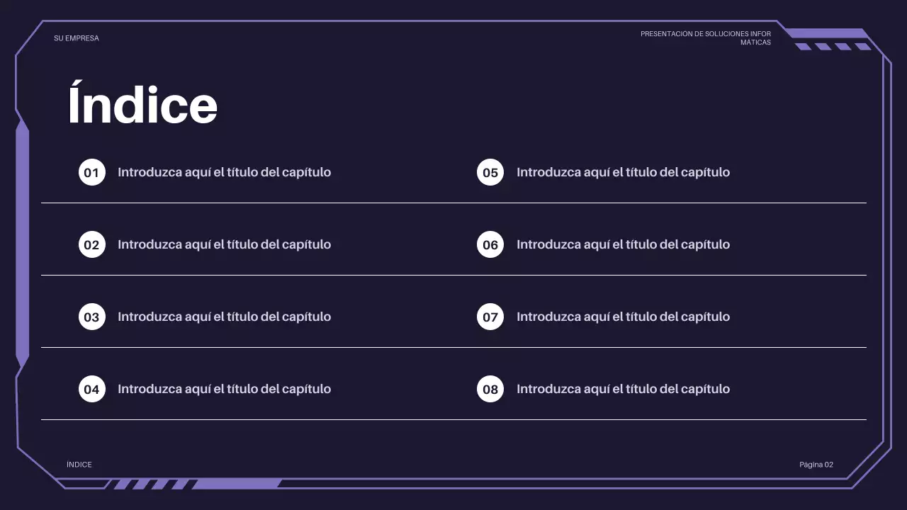 Presentación de TI futurista de color púrpura
