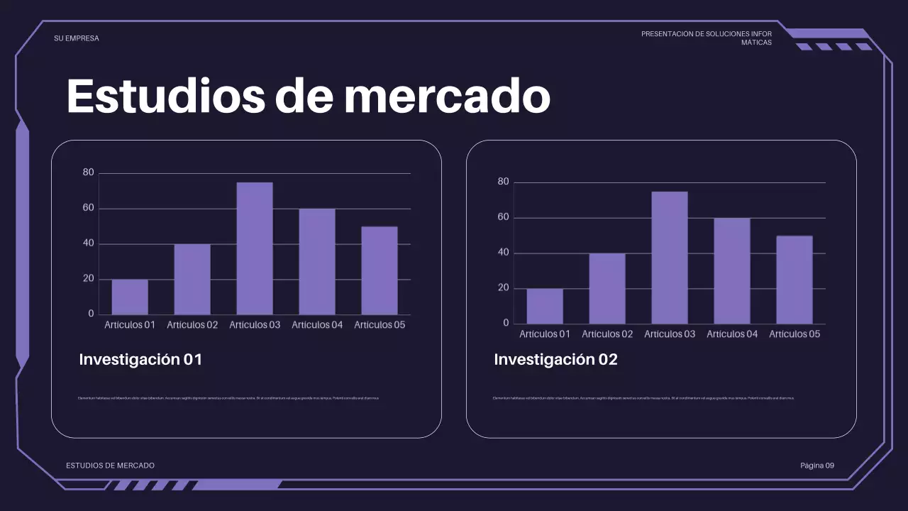 Presentación de TI futurista de color púrpura