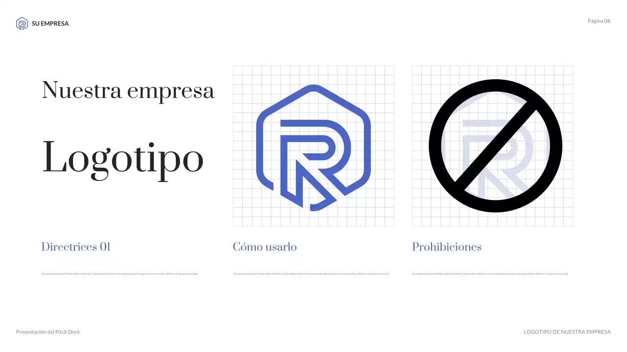 Presentación de agencia moderna azul