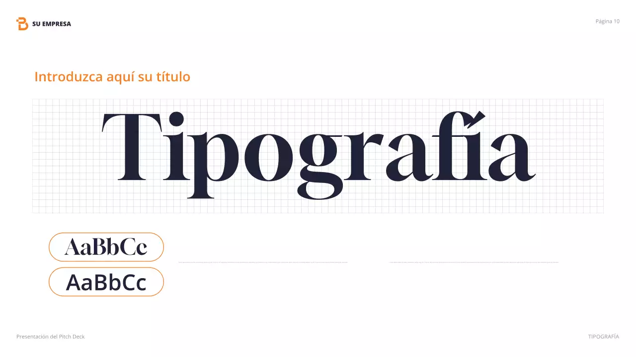 Presentación de agencia moderna de color naranja