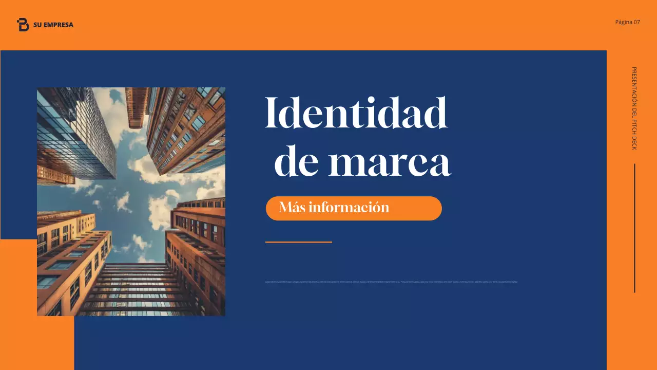 Presentación de agencia moderna de color naranja