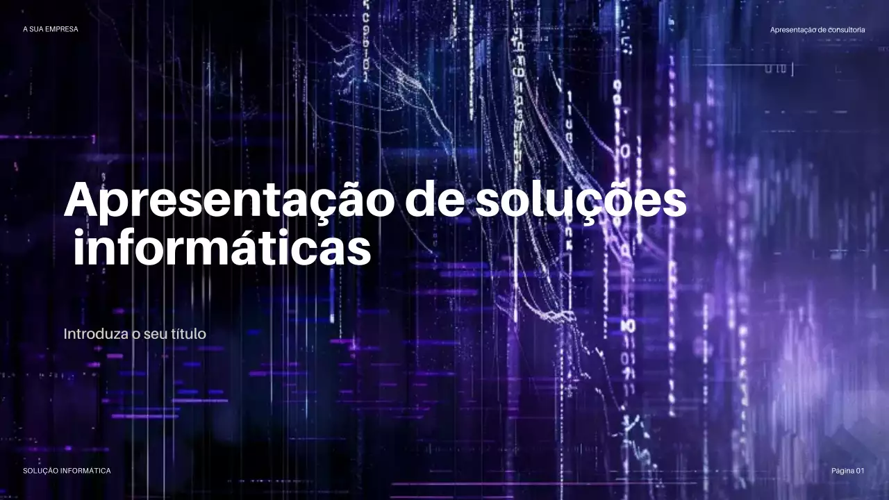 apresentação de TI futurista roxa