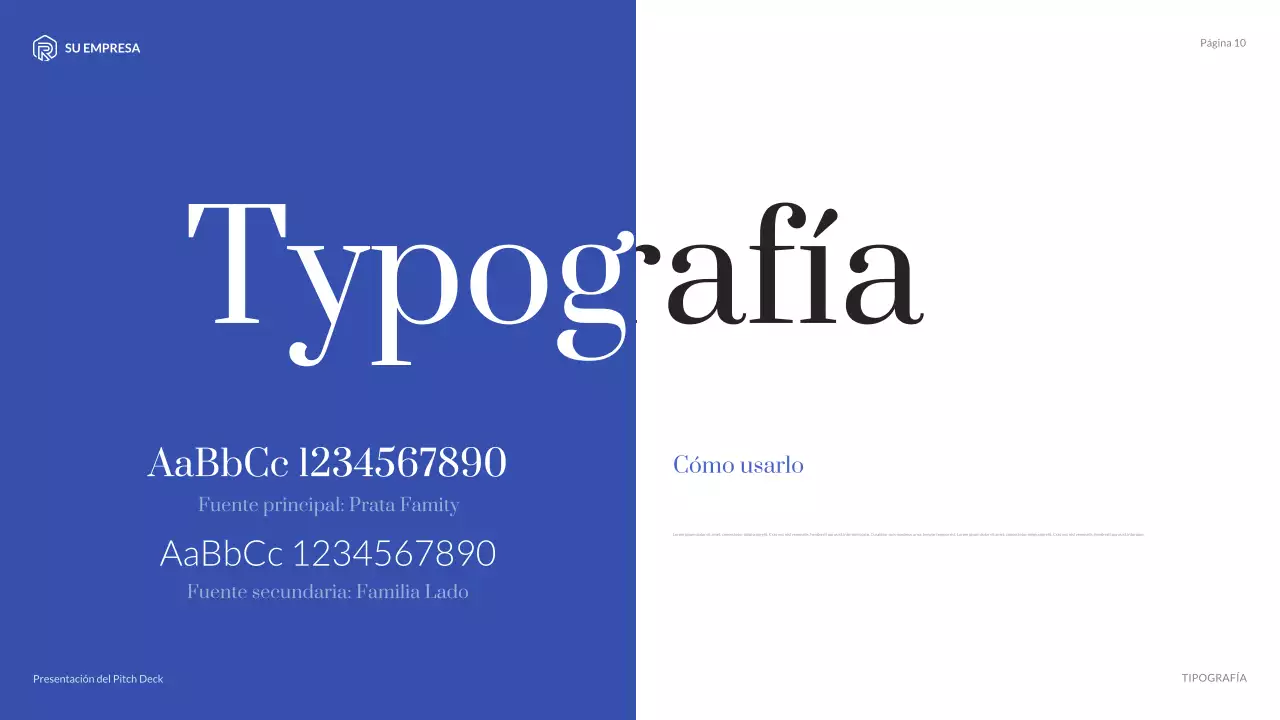 Presentación de agencia moderna azul