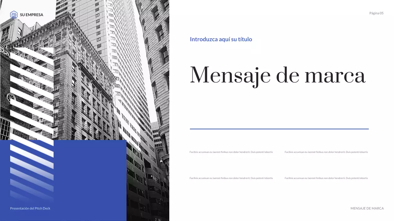 Presentación de agencia moderna azul