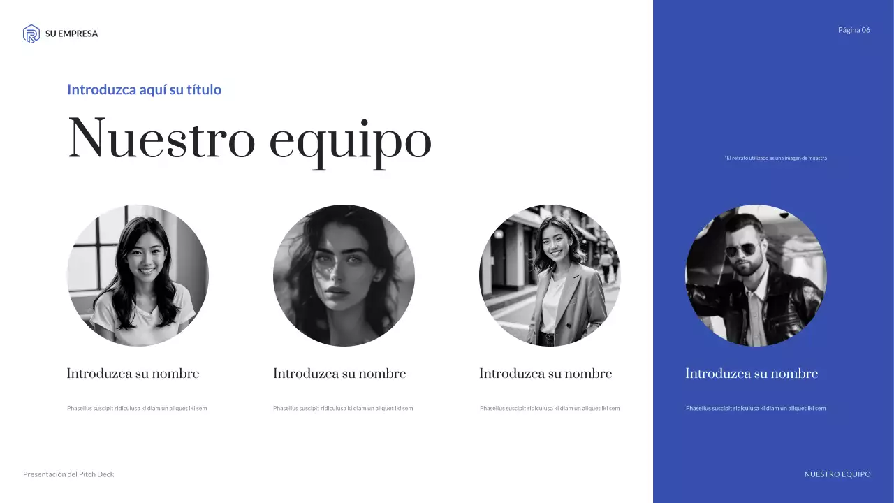 Presentación de agencia moderna azul