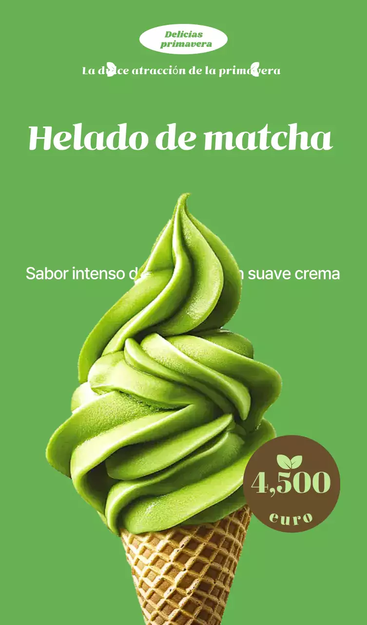 Anuncio de postre limpio y ecológico