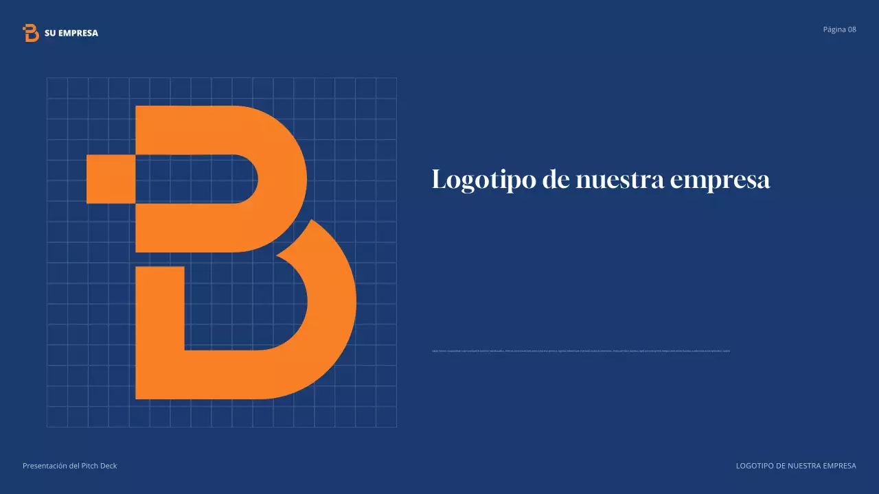 Presentación de agencia moderna de color naranja