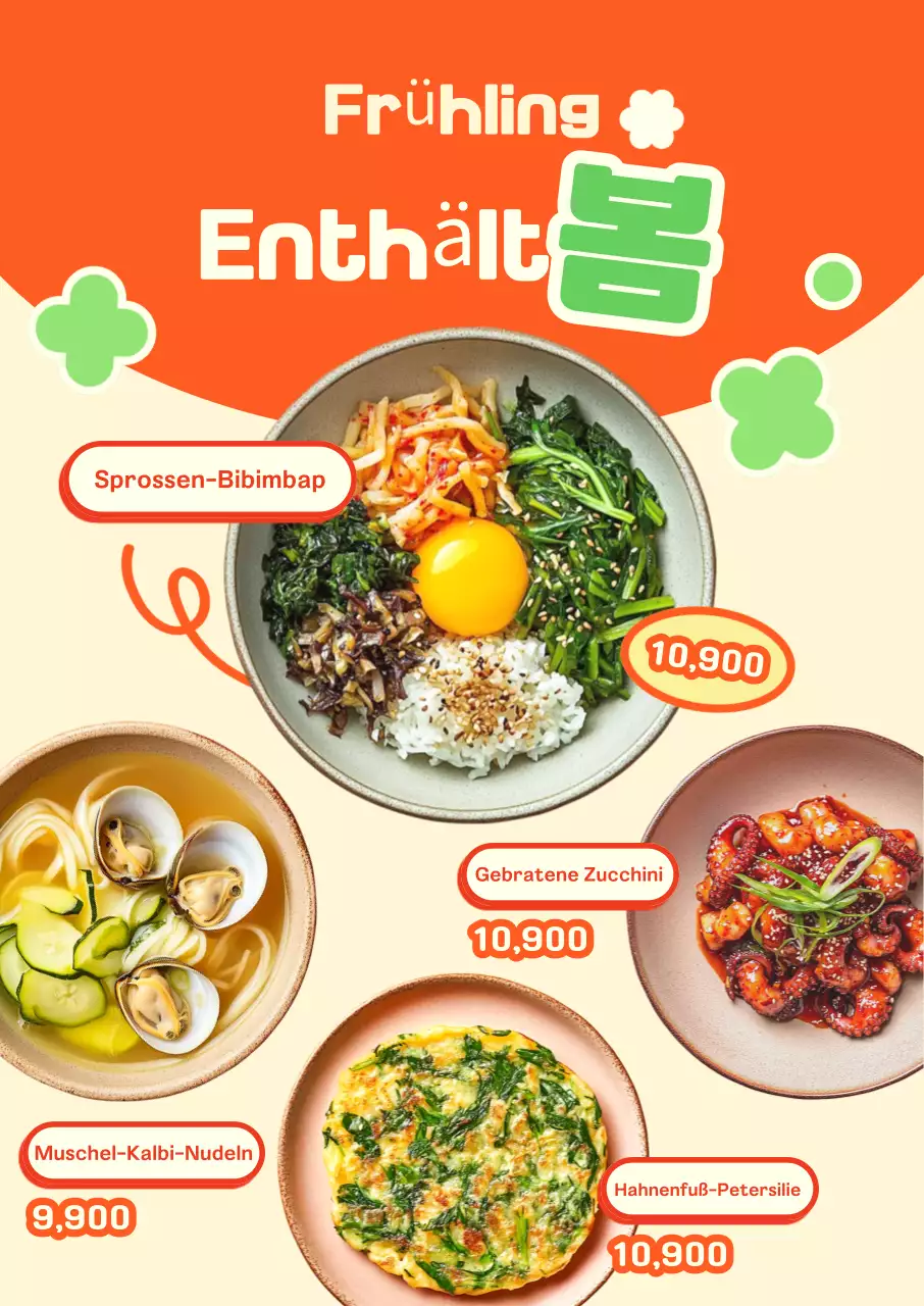 Orange Babynahrungsmenü