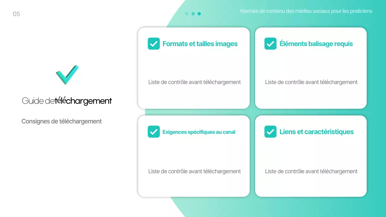 Matériel de formation sur le contenu SNS de Mint Modern