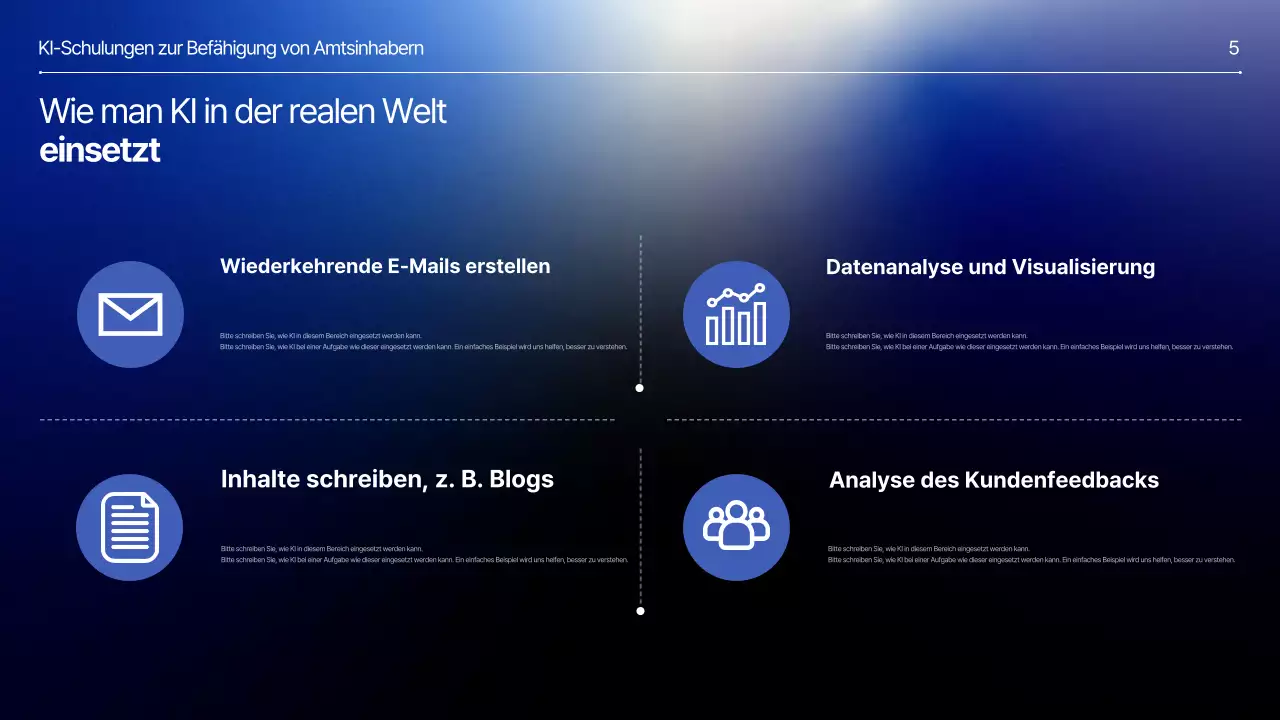 Blaue moderne Lehrmaterialien