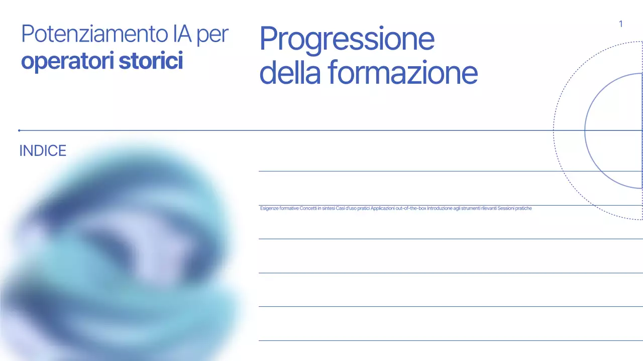 Materiali didattici moderni blu