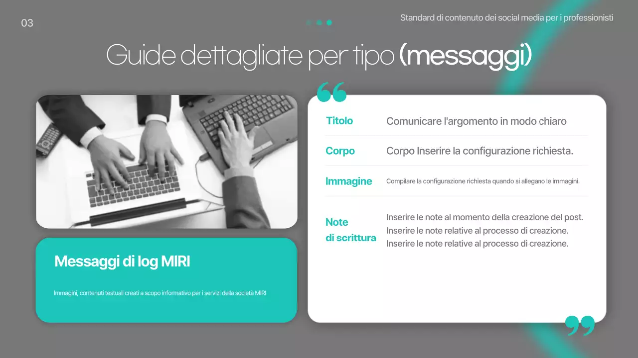 Materiali didattici sui contenuti SNS moderni Mint