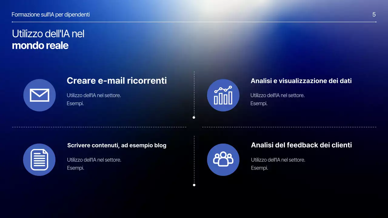 Materiali didattici moderni blu